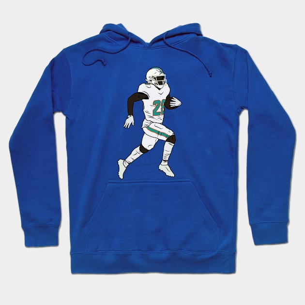 De'Von Achane Running Hoodie by rattraptees